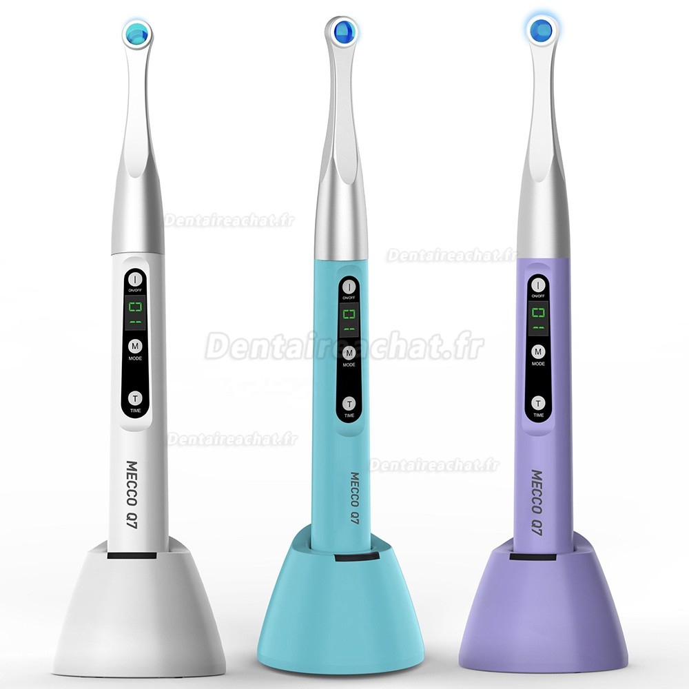 Lampe &agrave; polym&eacute;riser dentaire LED sans fil Mecco Q7, puissance maximale 2500 mW/cm&sup2;